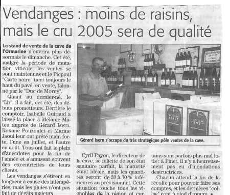  Vendanges 2005