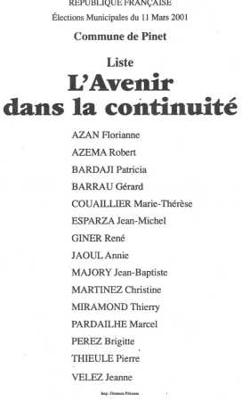 le Conseil Municipal
2004 - 2008