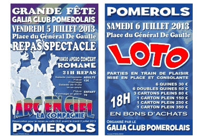 POMEROLS
5 et 6 Juillet 2013