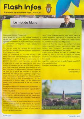 Photo-titre pour cet album: Le Journal de la Mairie  1er Semestre 2017