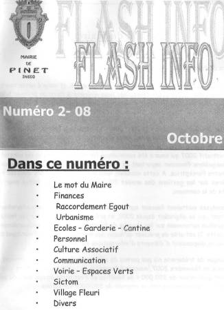 Photo-titre pour cet album: FLASH INFO - Octobre 2008