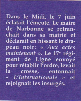 La guerre du Vin
NARBONNE le 7 Juin 1907