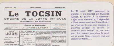 La Guerre du Vin
Le TOCSIN
Dimanche 24 Avril 1907