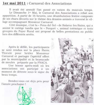 1er Mai 2011 :
le Carnaval des Associations