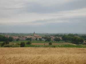 Le village vu des hauteurs de POMEROLS