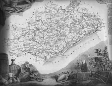 Carte de l'HERAULT sous NAPOLEON 
vers 1805