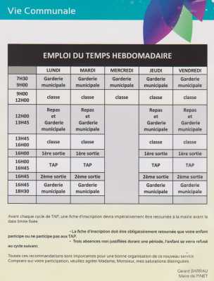 Vie Communale : Horaires