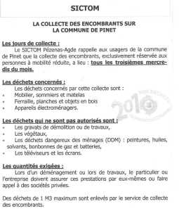 Collecte des objets encombrants