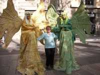 RAMBLA de BARCELONE
Mimes avec Gilberte